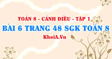 Bài 6 trang 48 SGK Toán 8 tập 1 Cánh Diều